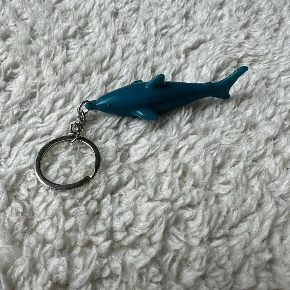 Dolphin Keychain Blue Ocean Animal Charm Target Flexible